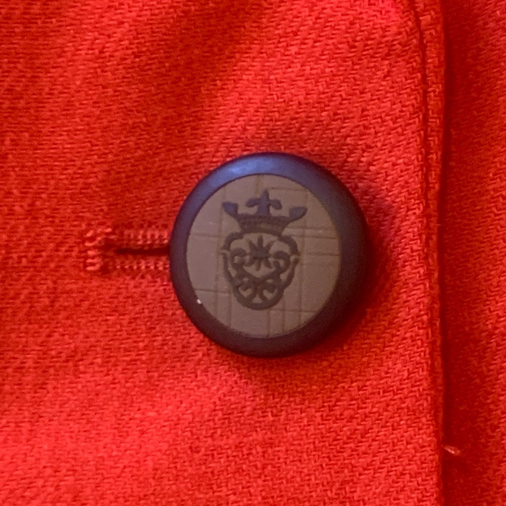 Willi Smith Blazer Jacket Medium Red Lined Blend … - image 3